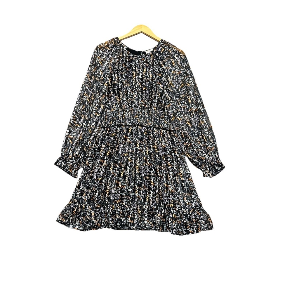 Dizzy‎ Lizzy Dress Women M Dark Romantic Smocked Waist Cottagecore Micro Floral